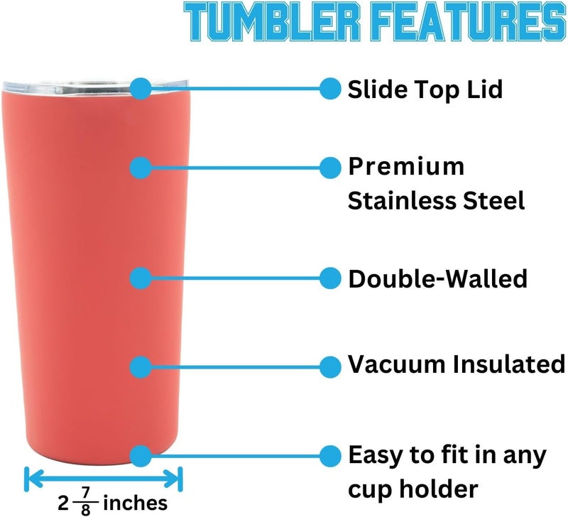 Decorvo Officially Licensed Collegiate Stainless Steel Tumbler - Double Walled Insulated Travel Tumbler with Slide Lid - 18 oz (Wisconsin) - Image 3